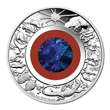 2026 1oz Opal Silver Proof Coloured Coin