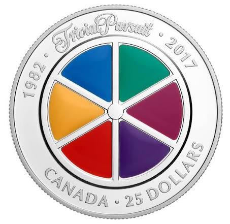 2017 1oz Silver 35th Anniversary of Trivial Pursuit - Mintage: 10,000