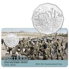 2016 50c The Battle Of Pozieres Carded Coin - Mintage: 15,000