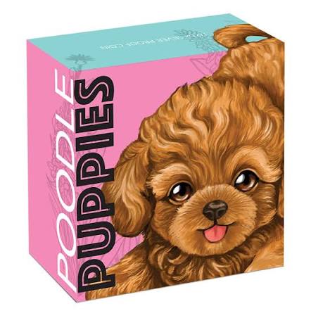 2018 1/2oz Poodle Puppies Silver Coin - Mintage: 5,000