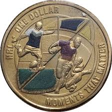 2015 $1 NRL Premiers Cowboys & Broncos Moments That Matter Coin - Mintage: 500