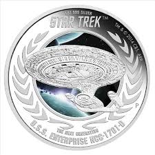 2015 1oz Star Trek U.S.S Enterprise Coin - Mintage: 5,000