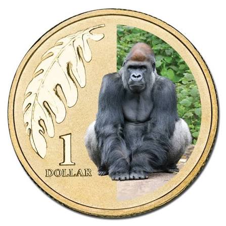 2012 $1 Western Lowland Gorilla Animals Of The Zoo Carded Coin - Mintage: 15,000