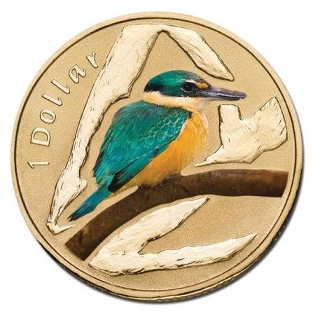 2011 $1 Sacred Kingfisher Air Series Carded Coin - Mintage: 19,002
