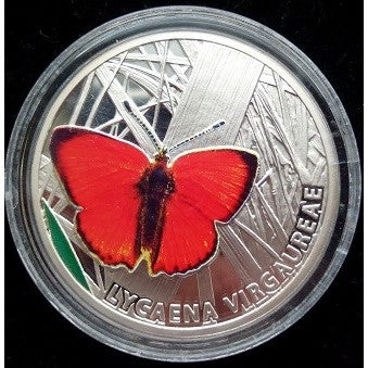 2010 (28.28g) Silver Scarce Copper Butterfly Coin - Mintage: 8,000