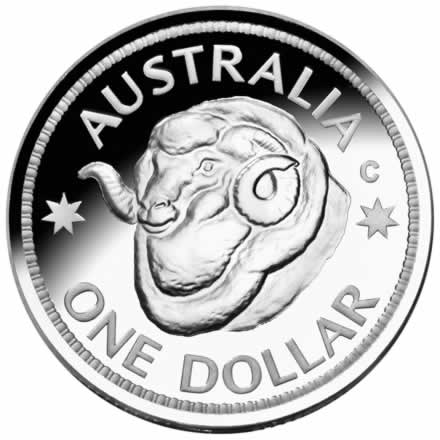 2011 (11.6g) Silver Ram's Head Dollar Coin - Mintage: 12,500