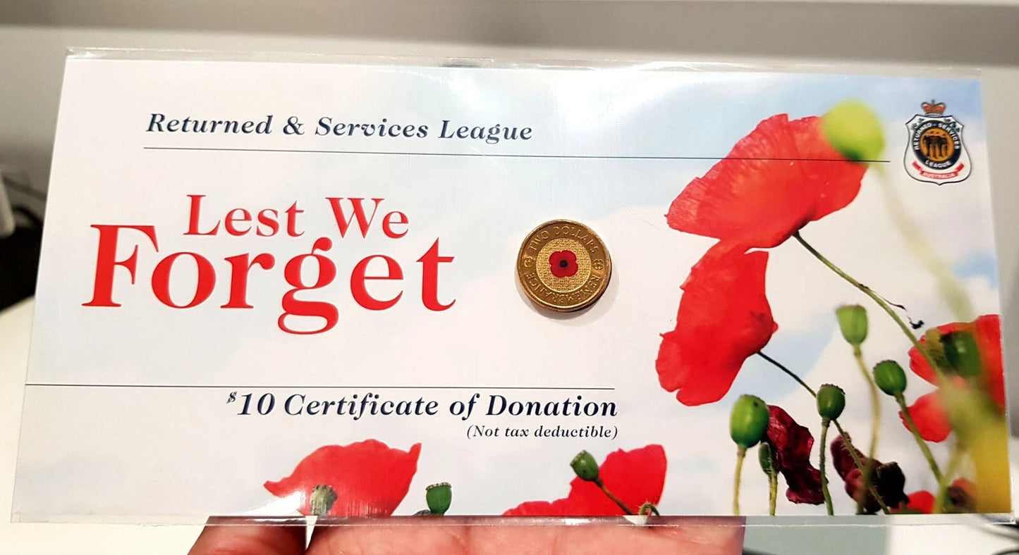 2012 RSL UNC Red Poppy $2 Coin