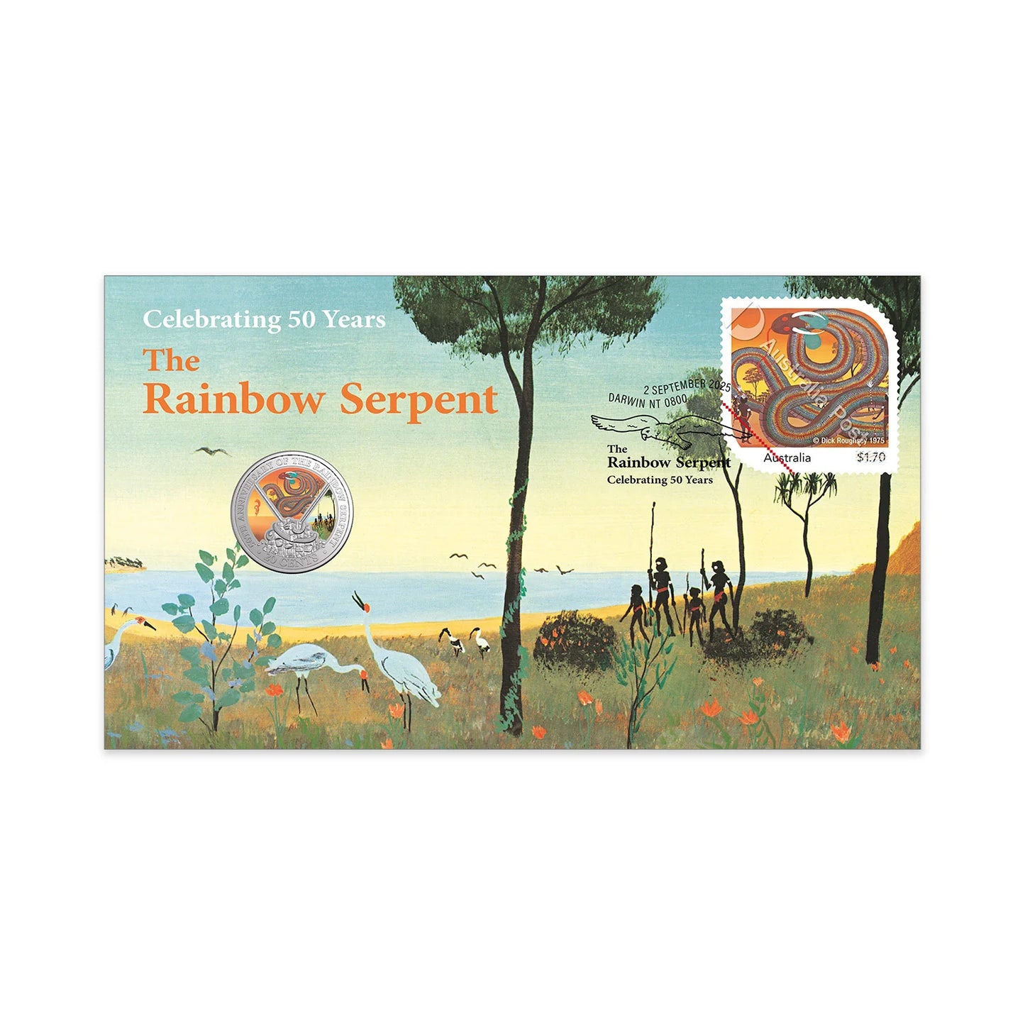 2025 20c The Rainbow Serpent PNC - Mintage: 7,000