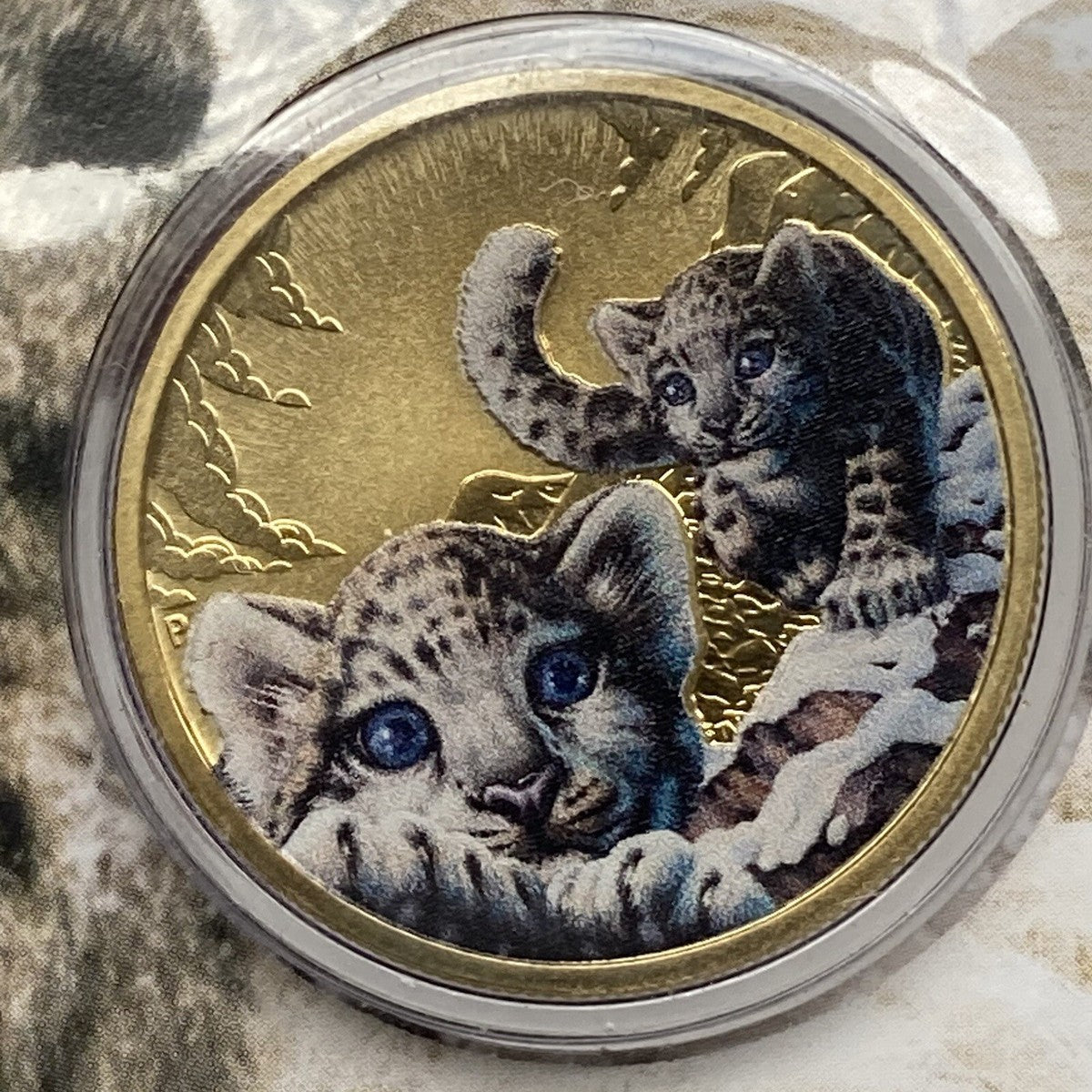 2016 $1 Snow Leopard Engagered Wildlife PNC Mintage: 7,500