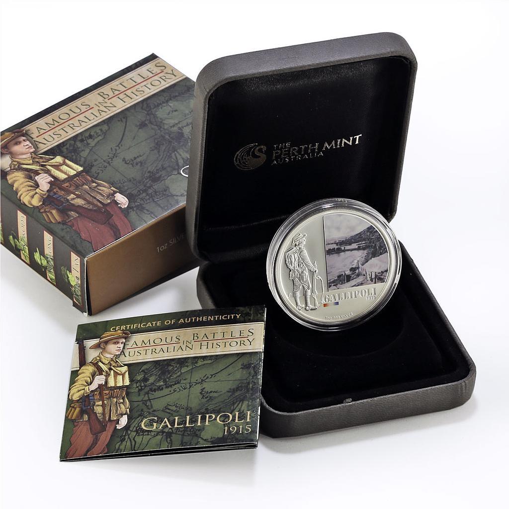2011 1oz Silver Gallipoli 1915 Famous Battles - Mintage: 5,000
