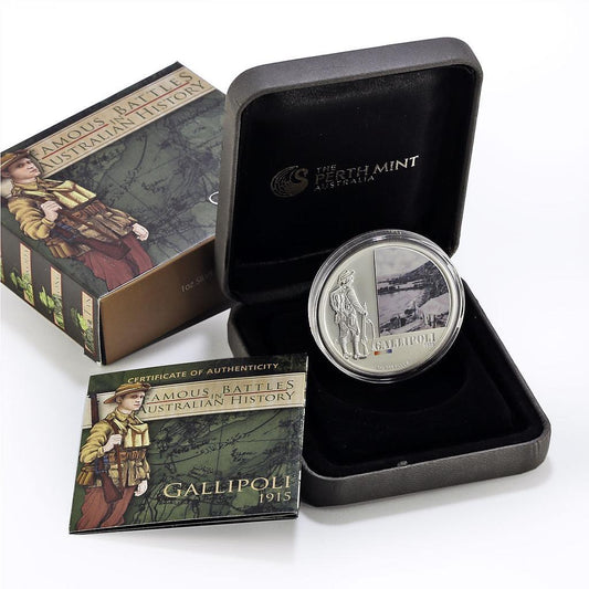2011 1oz Silver Gallipoli 1915 Famous Battles - Mintage: 5,000