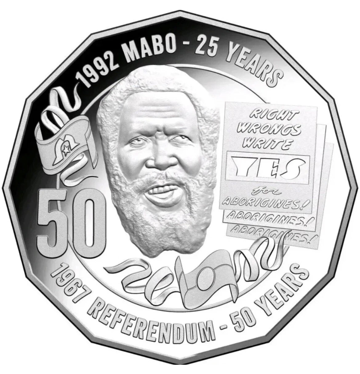 1x  2017 50c Eddi Mabo Circulated  - In Lighthouse Capsules Mintage: 1.4M