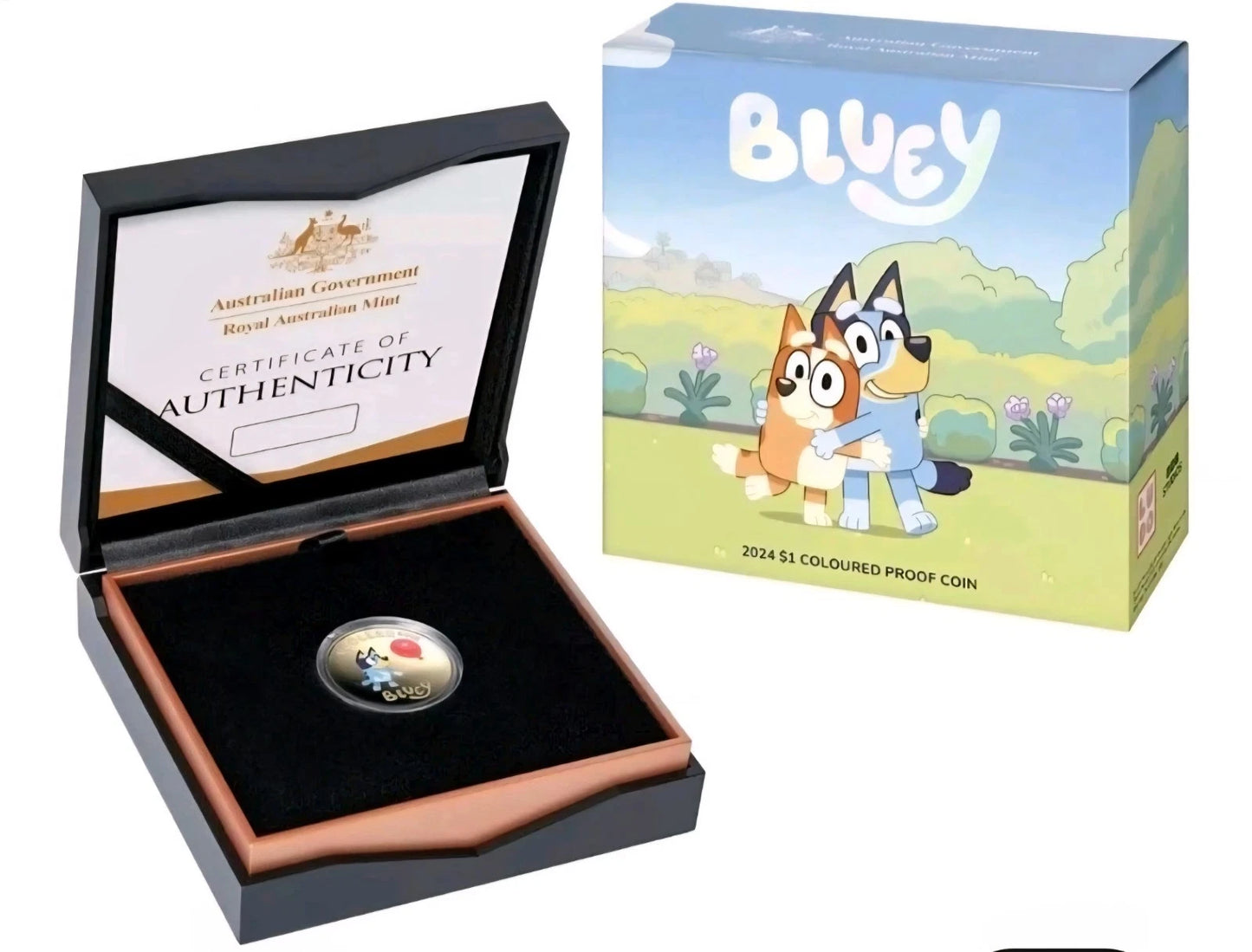 2024 1$ Bluey Coloured Proof Coin - Mintage: 5,000
