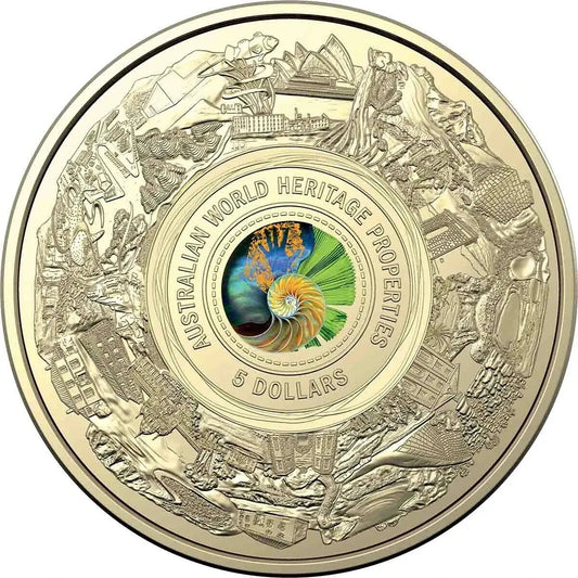 2023 $5 World Heritage Carded Coin - Mintage: 30,000