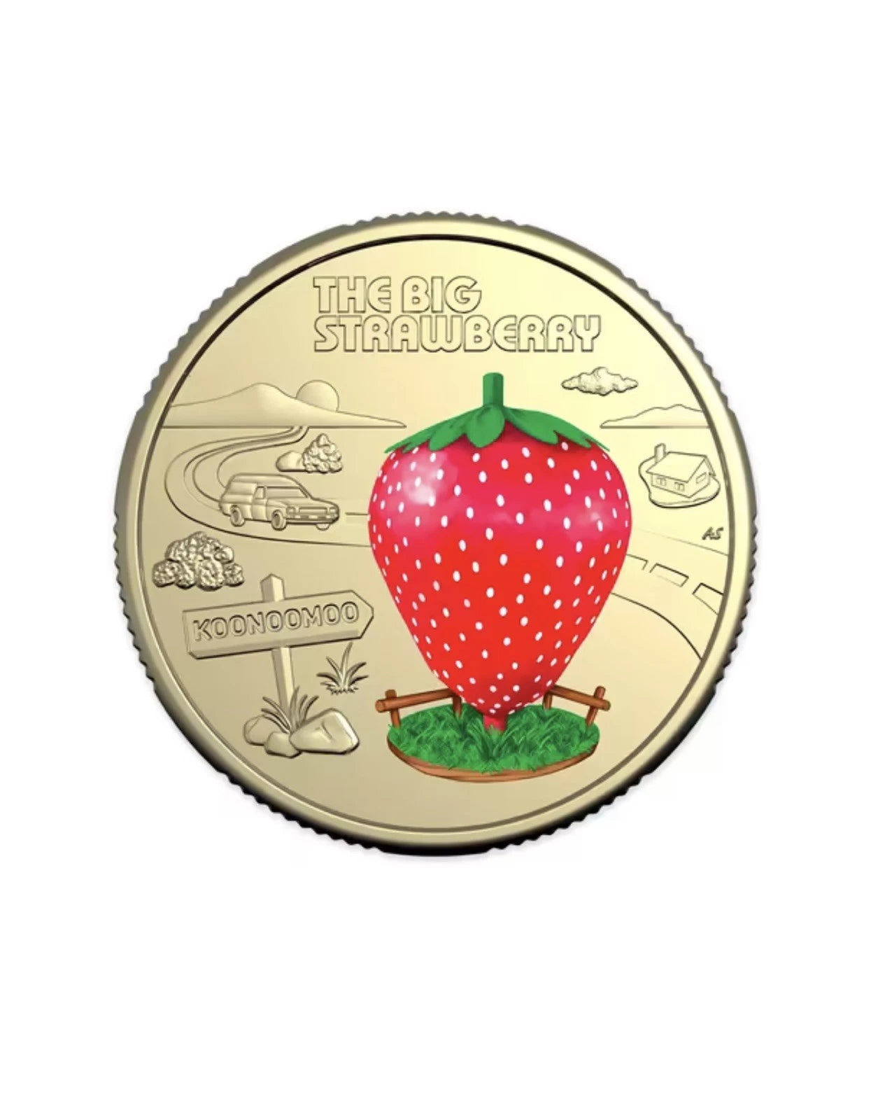 2025 $1 Red Strawberry 2x Coin PNC Aussie Big Things 2 - Mintage 1,200