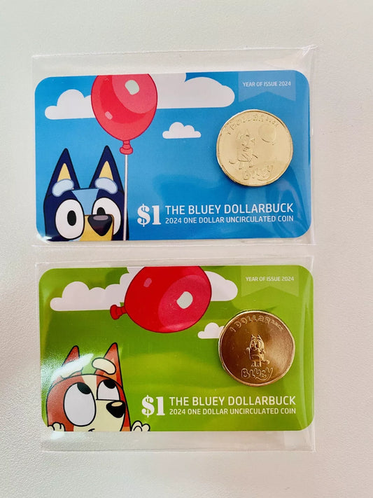 2024 Bluey & Bingo $1 UNC x2 Carded Coin Set