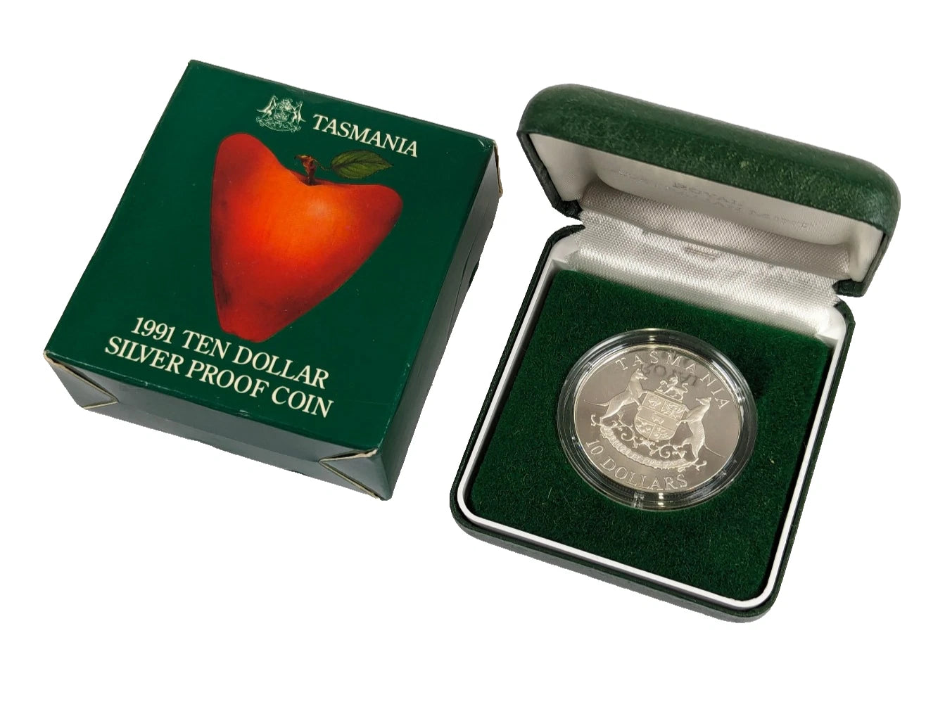 1991 Ten Dollar TASMANIA Silver Proof Coin (0.594oz) - Mintage: 32,446