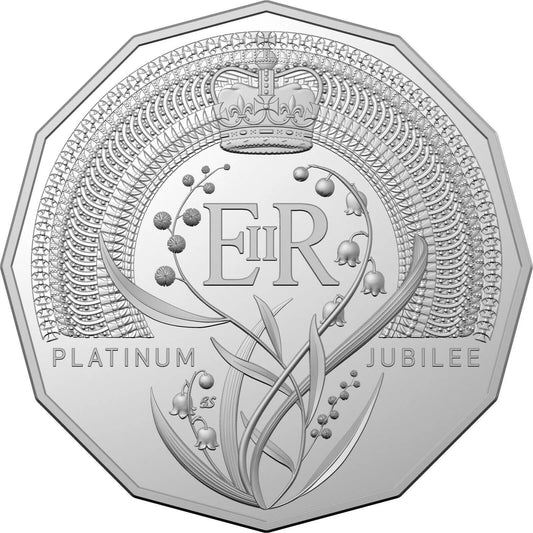 2022 50c Platinum Jubilee - Carded Mintage: 70,000