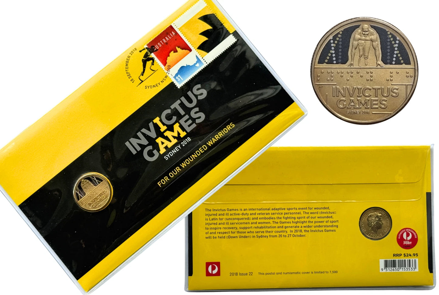 2018 $1 Invictus Games PNC - Mintage: 7,500