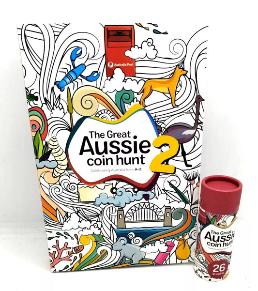 2021 Great Aussie Coin Hunt 2 26x UNC $1 Folder & Coin Tube - UNOPENED