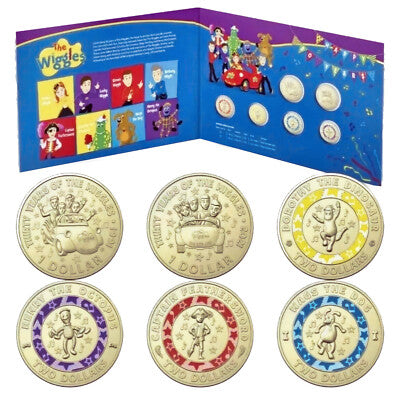 2021 $2 Wiggles 6x UNC Coin Set