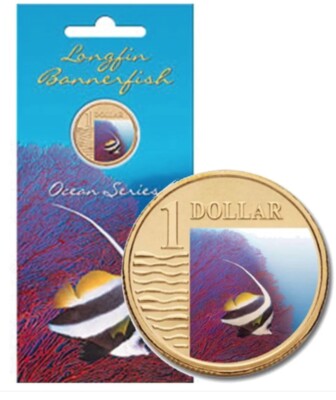 2007 $1 Longfin Bannerfish Ocean Series Carded Coin – Mintage: 25,088