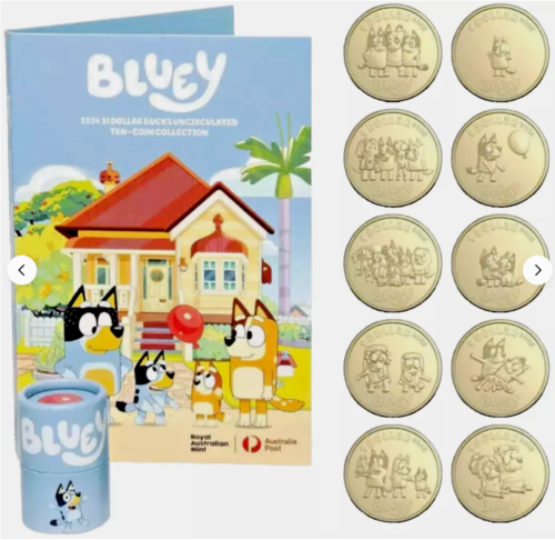 2024 Bluey $1 10x Coin Tube & Folder - Sealed UNC