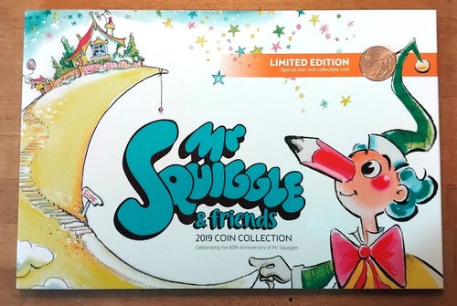 2019 $2 Mr Squiggle 7x UNC Coin Set