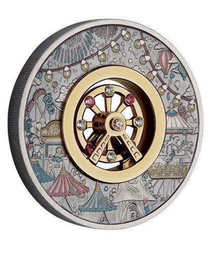 2025 2oz Silver Ferris Wheel Coloured Coin