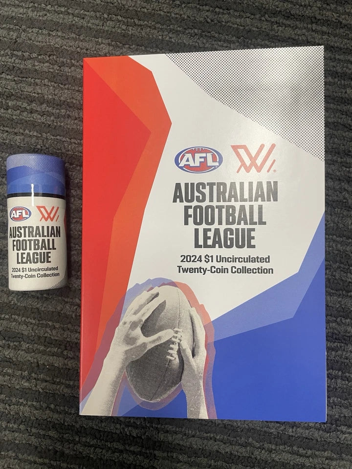 2024 Australian Football League – 20x UNC $1 Coin Folder & Coin Tube - Unopened