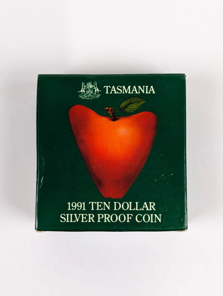 1991 Ten Dollar TASMANIA Silver Proof Coin (0.594oz) - Mintage: 32,446
