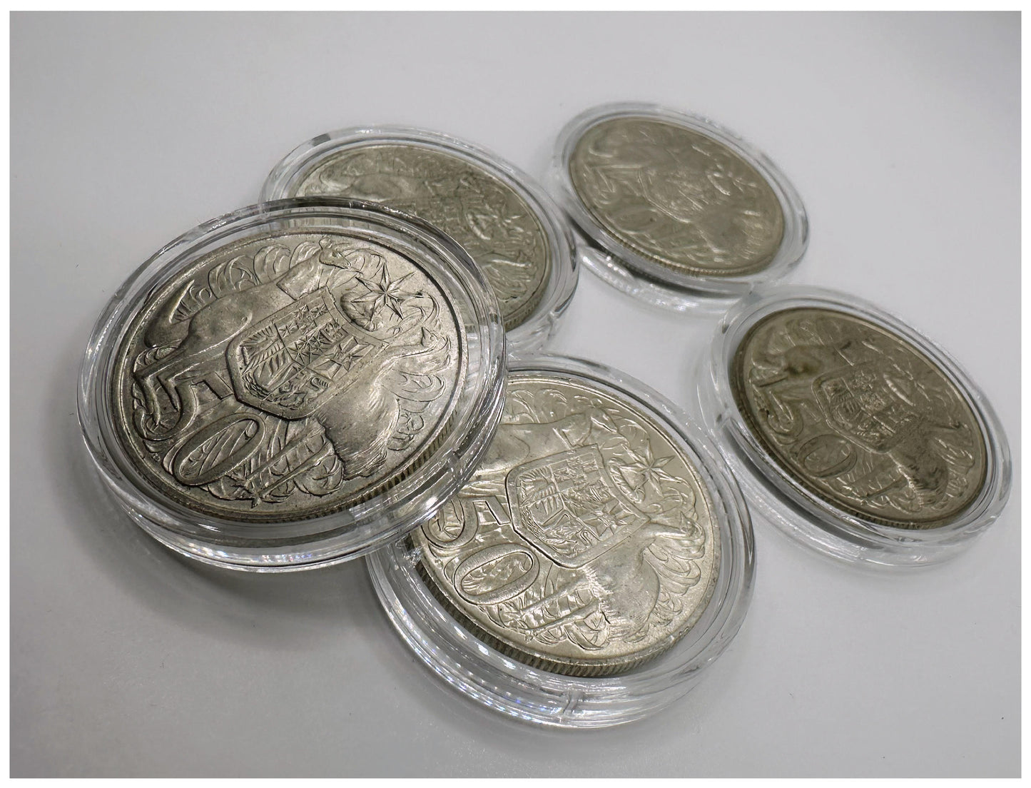 1x 1966 Circulated Round 50c Coin (80% Silver - 1/3oz) - In Lighthouse Capsule